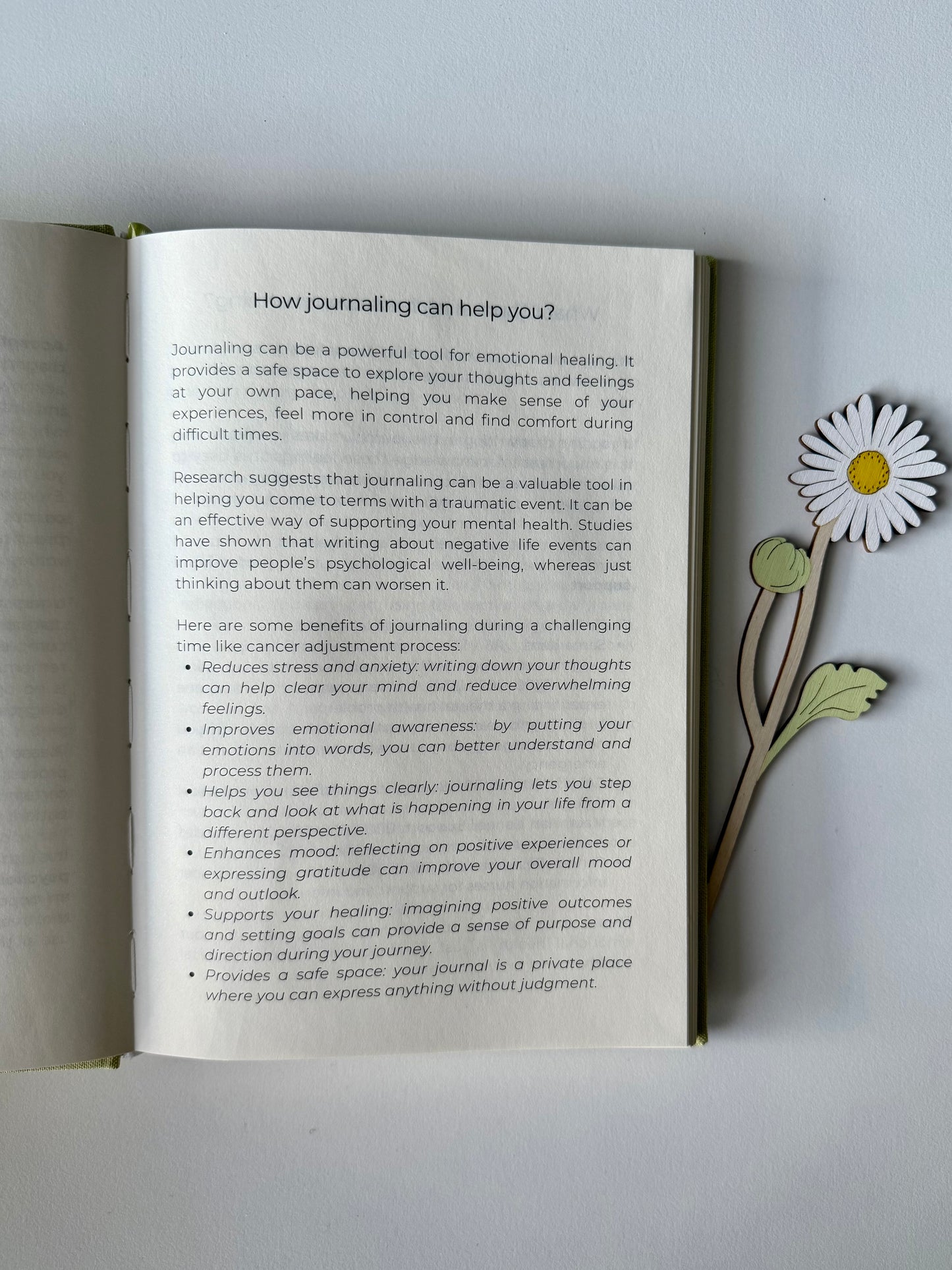 Emotional Self-Help Journal for cancer patients